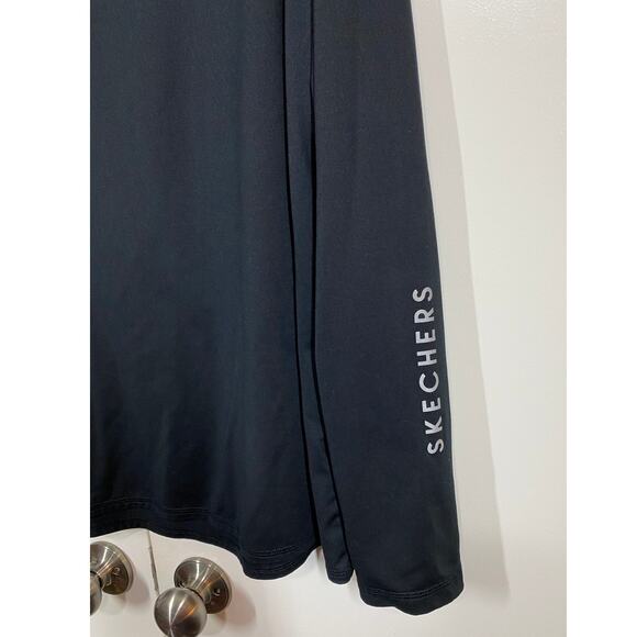 Skechers Black Crew Round Neck Long Sleeve Athletic Tee Size 2XL - Picture 5 of 9